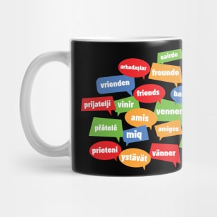 Social Media Theme: Multilingual Friends Mug